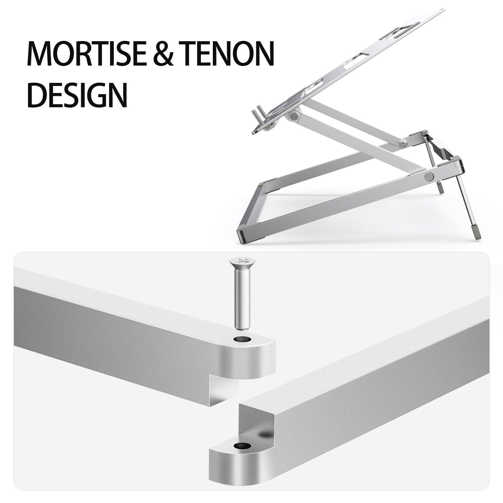 Newest 2024 Ultrathin Laptop Stand Four Axis Heightening Laptop Holder for Desk Height Adjustable
