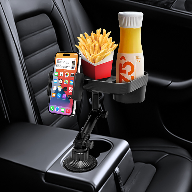 NEW universal Multi-funtional High Quality Black 360 Degree Rotatable Snack Food Tray Holder