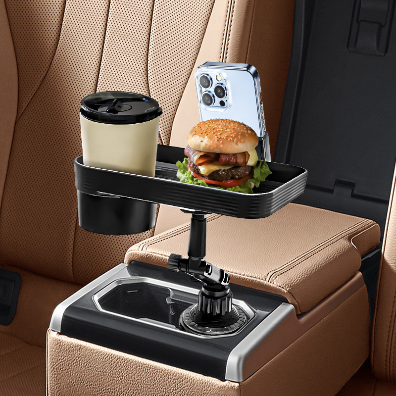 NEW universal Multi-funtional High Quality Black 360 Degree Rotatable Snack Food Tray Holder