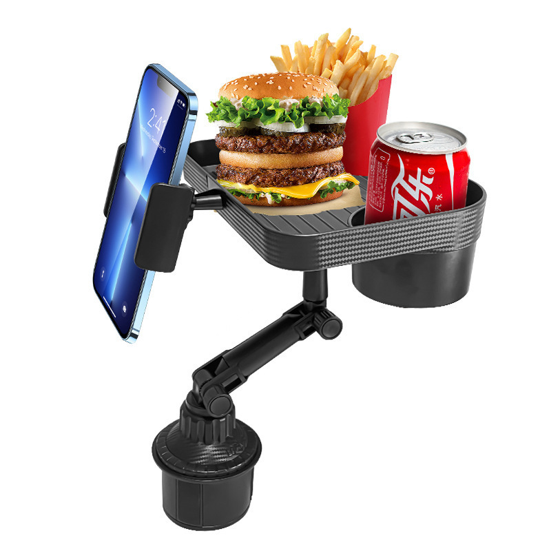 NEW universal Multi-funtional High Quality Black 360 Degree Rotatable Snack Food Tray Holder