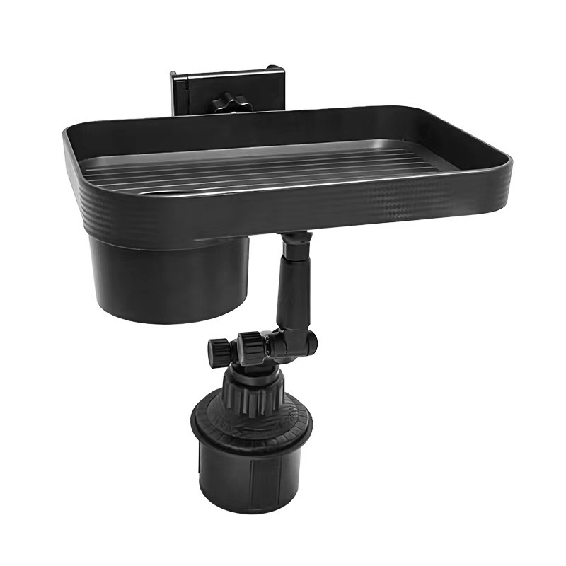 NEW universal Multi-funtional High Quality Black 360 Degree Rotatable Snack Food Tray Holder