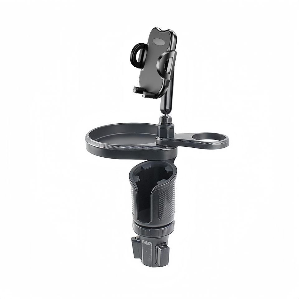 4 in 1 Newest 360 Degree Rotation Car Cup Holder Tray with Phone Slot Swivel Arm and Cup Holder