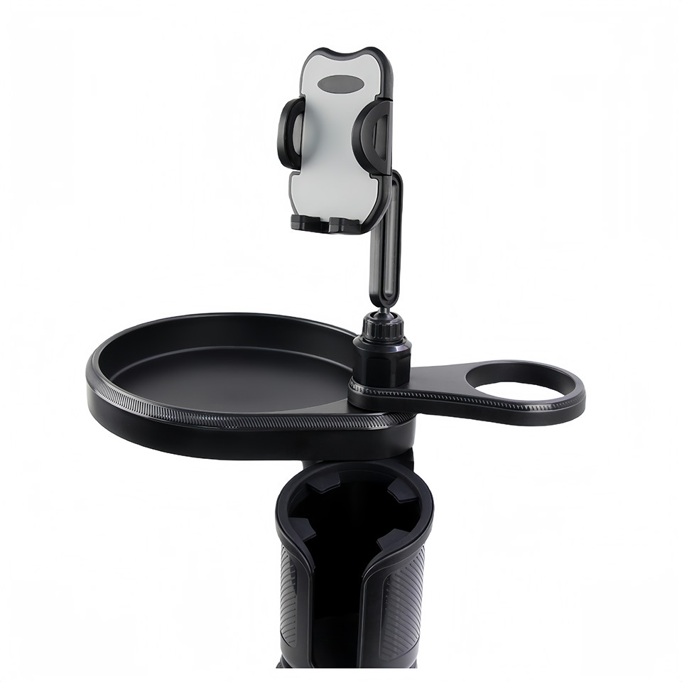 4 in 1 Newest 360 Degree Rotation Car Cup Holder Tray with Phone Slot Swivel Arm and Cup Holder
