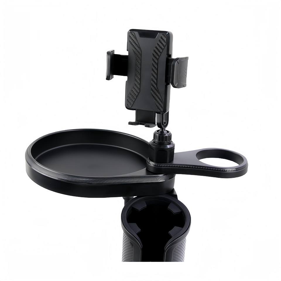 4 in 1 Newest 360 Degree Rotation Car Cup Holder Tray with Phone Slot Swivel Arm and Cup Holder
