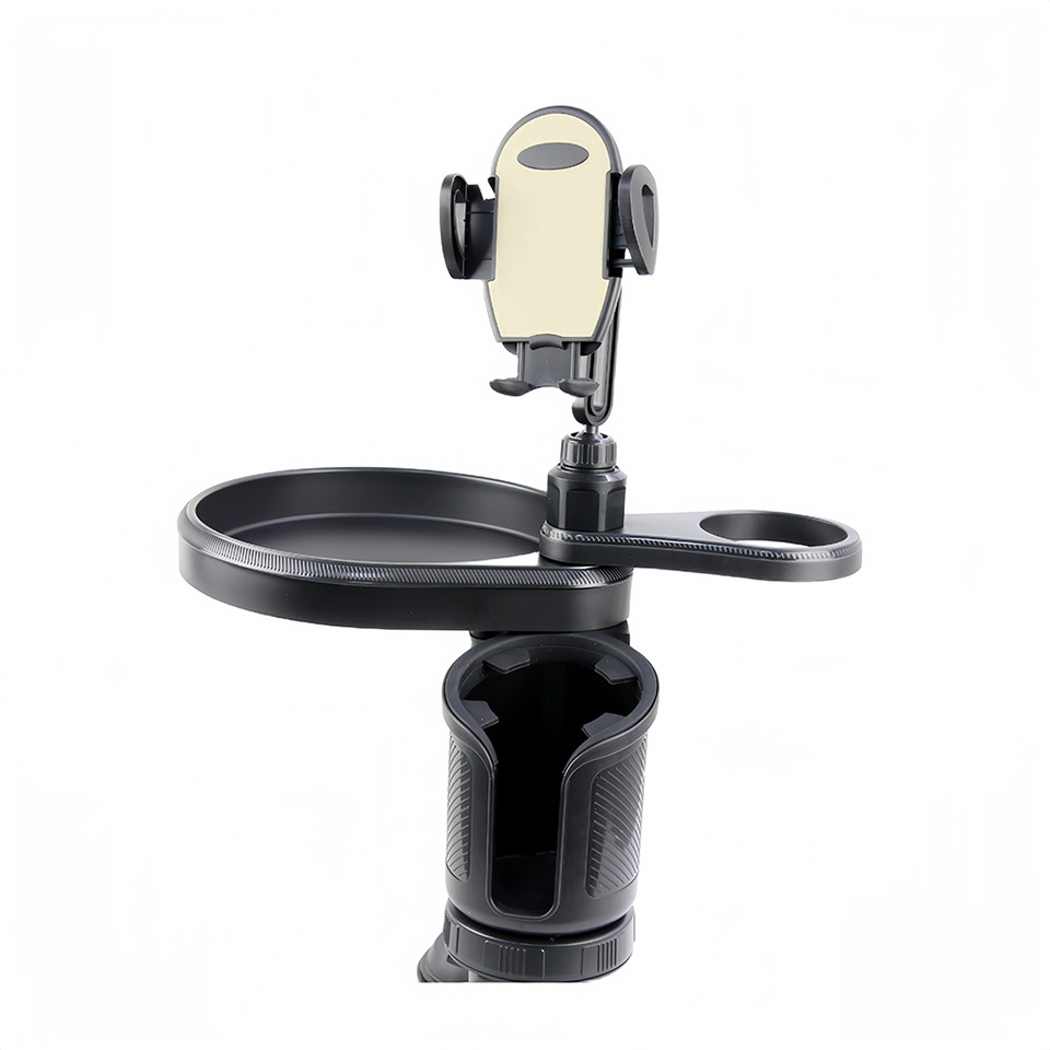 4 in 1 Newest 360 Degree Rotation Car Cup Holder Tray with Phone Slot Swivel Arm and Cup Holder