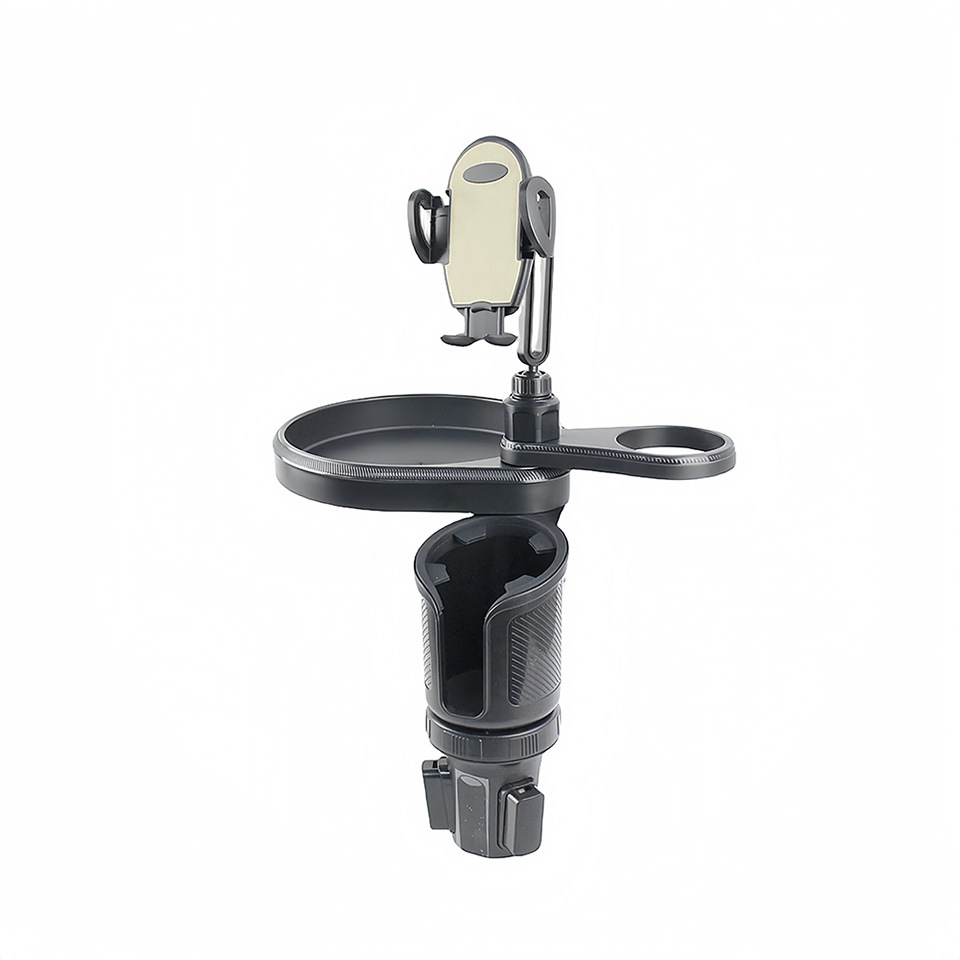 4 in 1 Newest 360 Degree Rotation Car Cup Holder Tray with Phone Slot Swivel Arm and Cup Holder