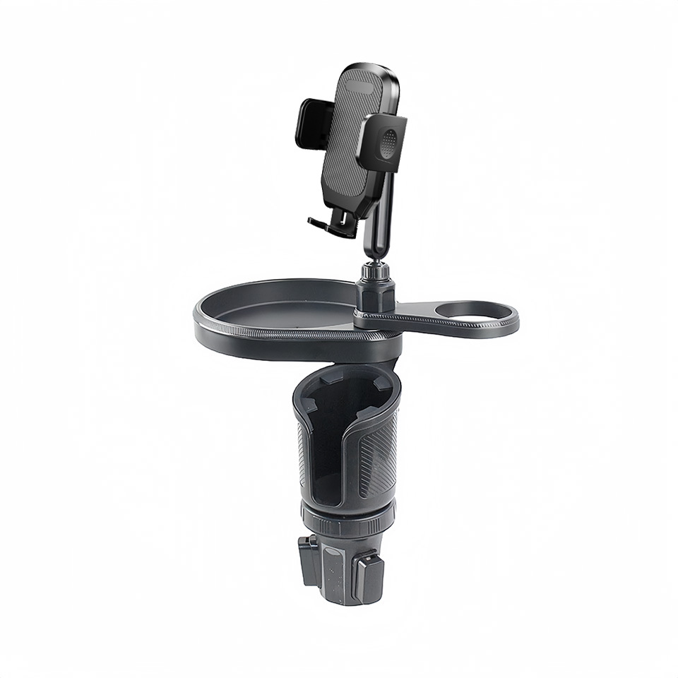 4 in 1 Newest 360 Degree Rotation Car Cup Holder Tray with Phone Slot Swivel Arm and Cup Holder