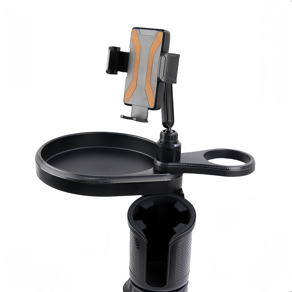4 in 1 Newest 360 Degree Rotation Car Cup Holder Tray with Phone Slot Swivel Arm and Cup Holder