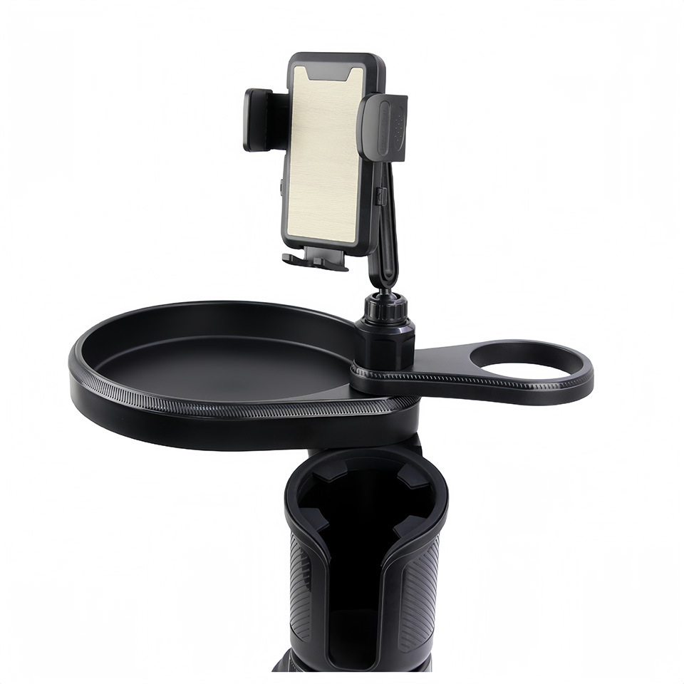 4 in 1 Newest 360 Degree Rotation Car Cup Holder Tray with Phone Slot Swivel Arm and Cup Holder