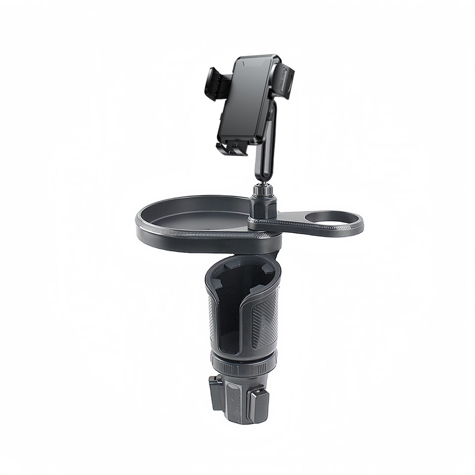 4 in 1 Newest 360 Degree Rotation Car Cup Holder Tray with Phone Slot Swivel Arm and Cup Holder