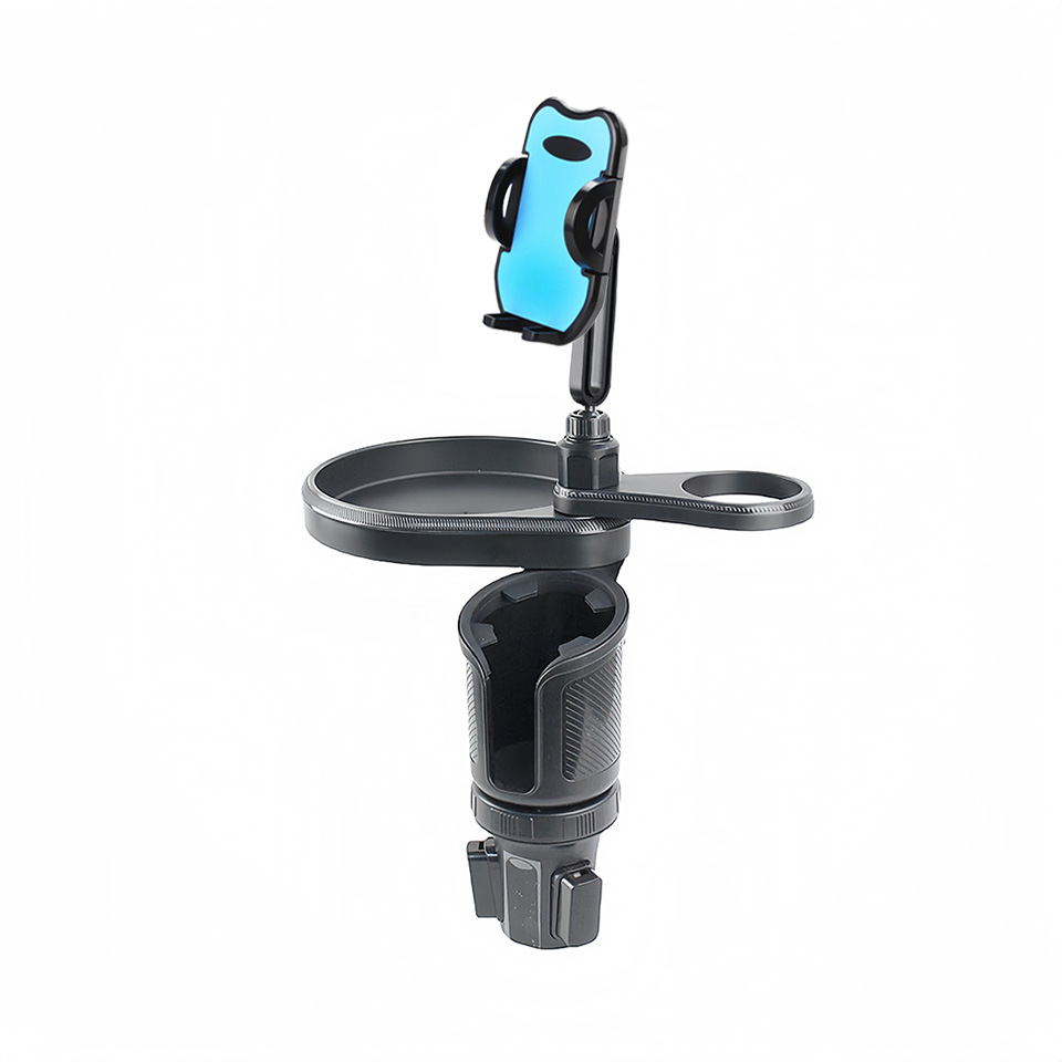 4 in 1 Newest 360 Degree Rotation Car Cup Holder Tray with Phone Slot Swivel Arm and Cup Holder
