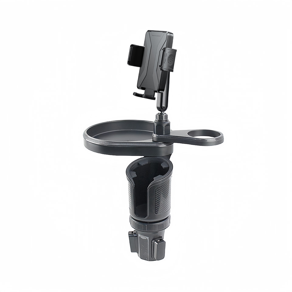 4 in 1 Newest 360 Degree Rotation Car Cup Holder Tray with Phone Slot Swivel Arm and Cup Holder