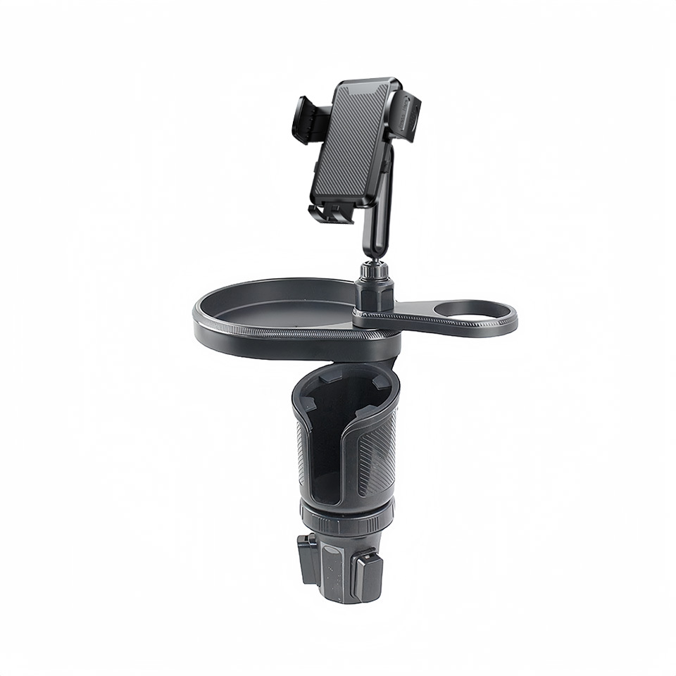 4 in 1 Newest 360 Degree Rotation Car Cup Holder Tray with Phone Slot Swivel Arm and Cup Holder