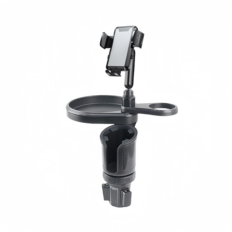 4 in 1 Newest 360 Degree Rotation Car Cup Holder Tray with Phone Slot Swivel Arm and Cup Holder