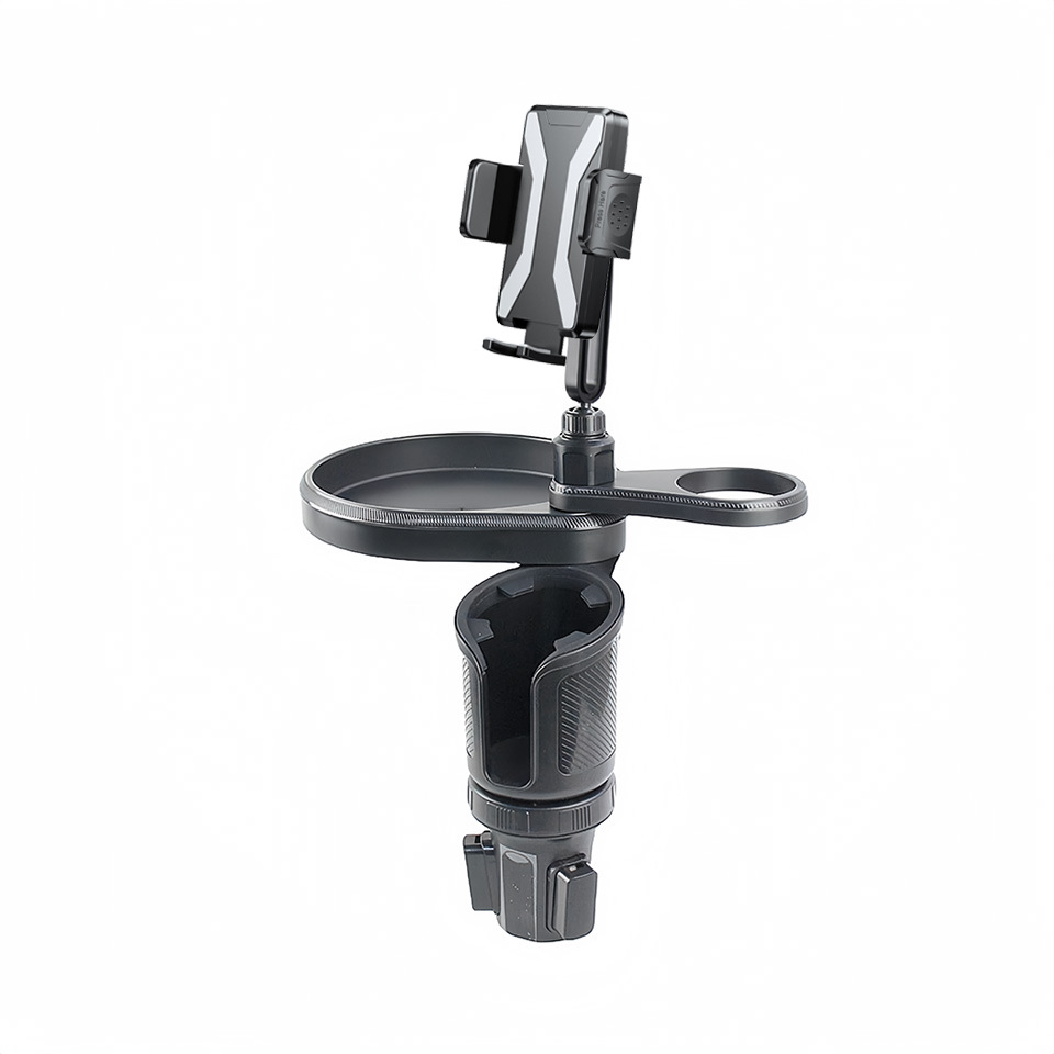 4 in 1 Newest 360 Degree Rotation Car Cup Holder Tray with Phone Slot Swivel Arm and Cup Holder