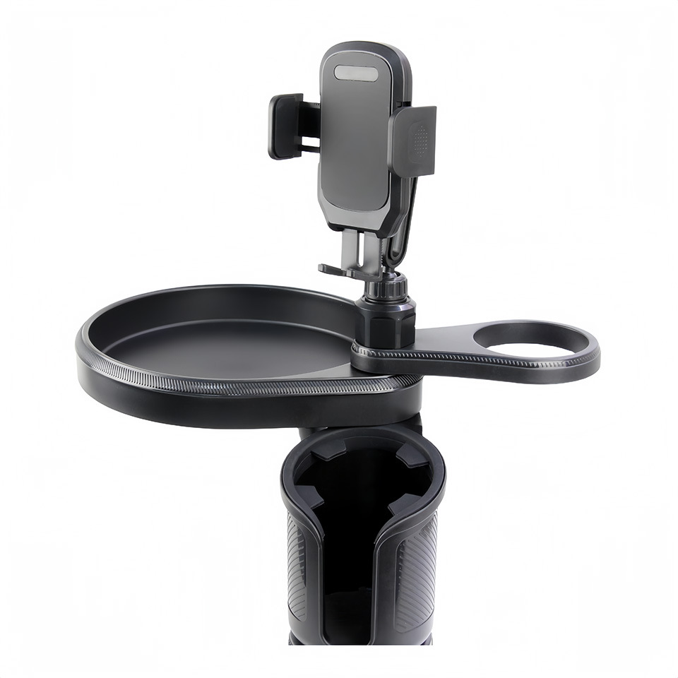 4 in 1 Newest 360 Degree Rotation Car Cup Holder Tray with Phone Slot Swivel Arm and Cup Holder