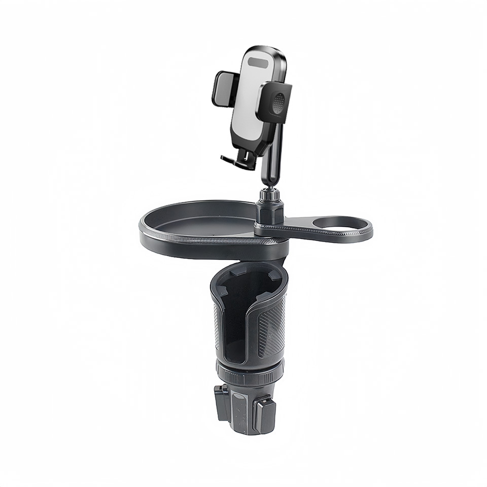 4 in 1 Newest 360 Degree Rotation Car Cup Holder Tray with Phone Slot Swivel Arm and Cup Holder