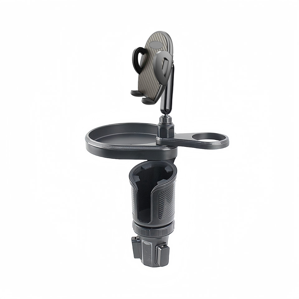 4 in 1 Newest 360 Degree Rotation Car Cup Holder Tray with Phone Slot Swivel Arm and Cup Holder