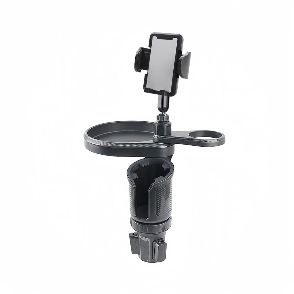 4 in 1 Newest 360 Degree Rotation Car Cup Holder Tray with Phone Slot Swivel Arm and Cup Holder
