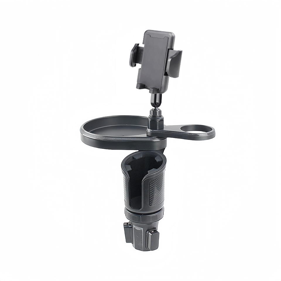 4 in 1 Newest 360 Degree Rotation Car Cup Holder Tray with Phone Slot Swivel Arm and Cup Holder