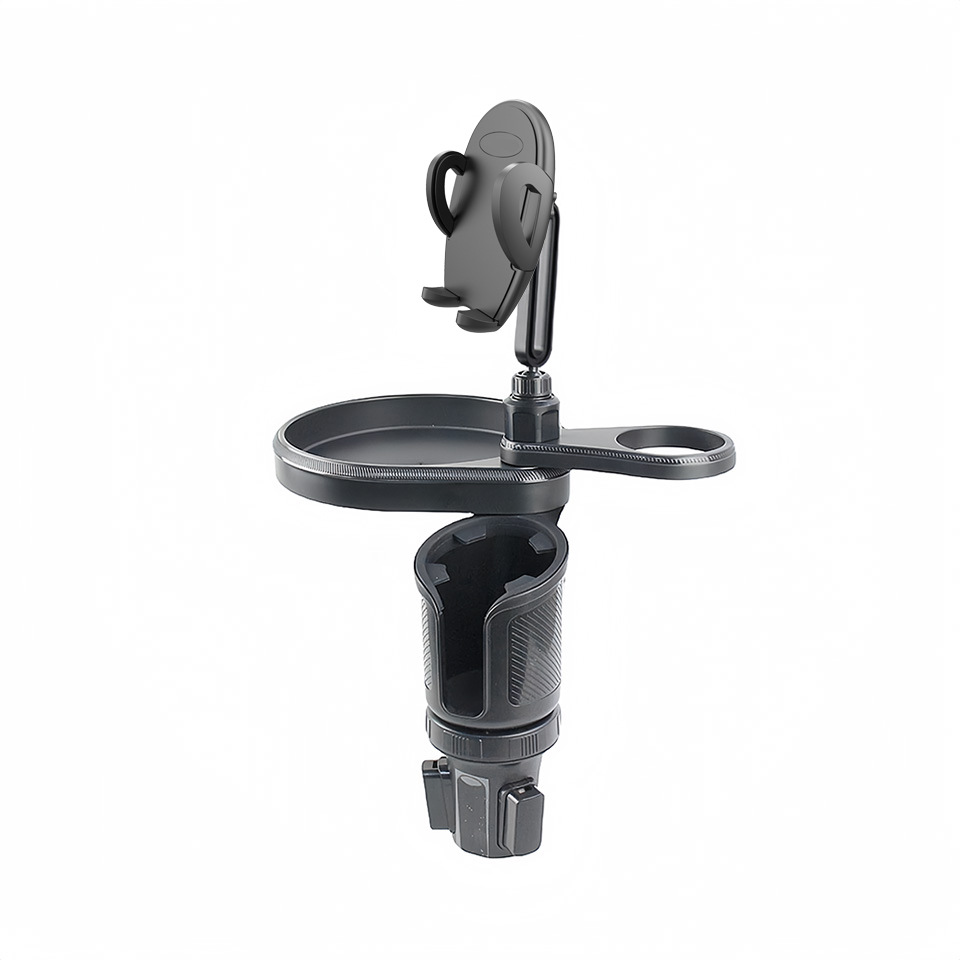 4 in 1 Newest 360 Degree Rotation Car Cup Holder Tray with Phone Slot Swivel Arm and Cup Holder