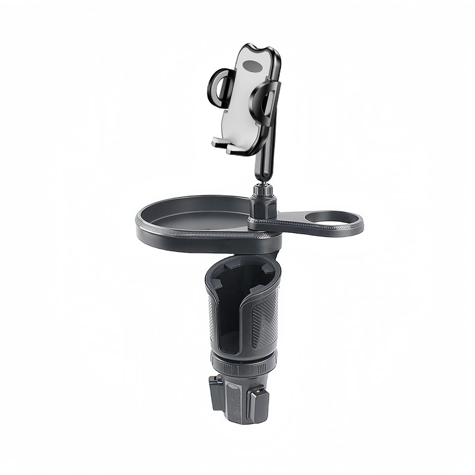 4 in 1 Newest 360 Degree Rotation Car Cup Holder Tray with Phone Slot Swivel Arm and Cup Holder