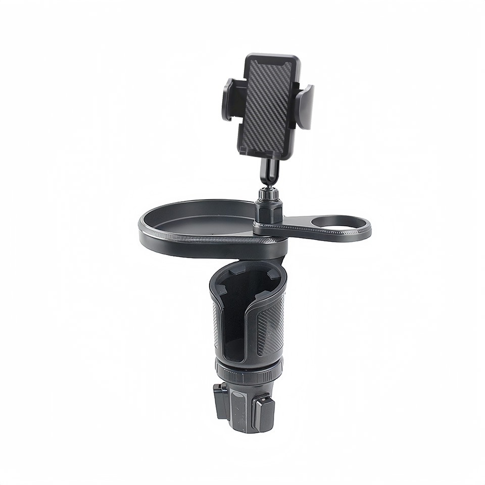 4 in 1 Newest 360 Degree Rotation Car Cup Holder Tray with Phone Slot Swivel Arm and Cup Holder