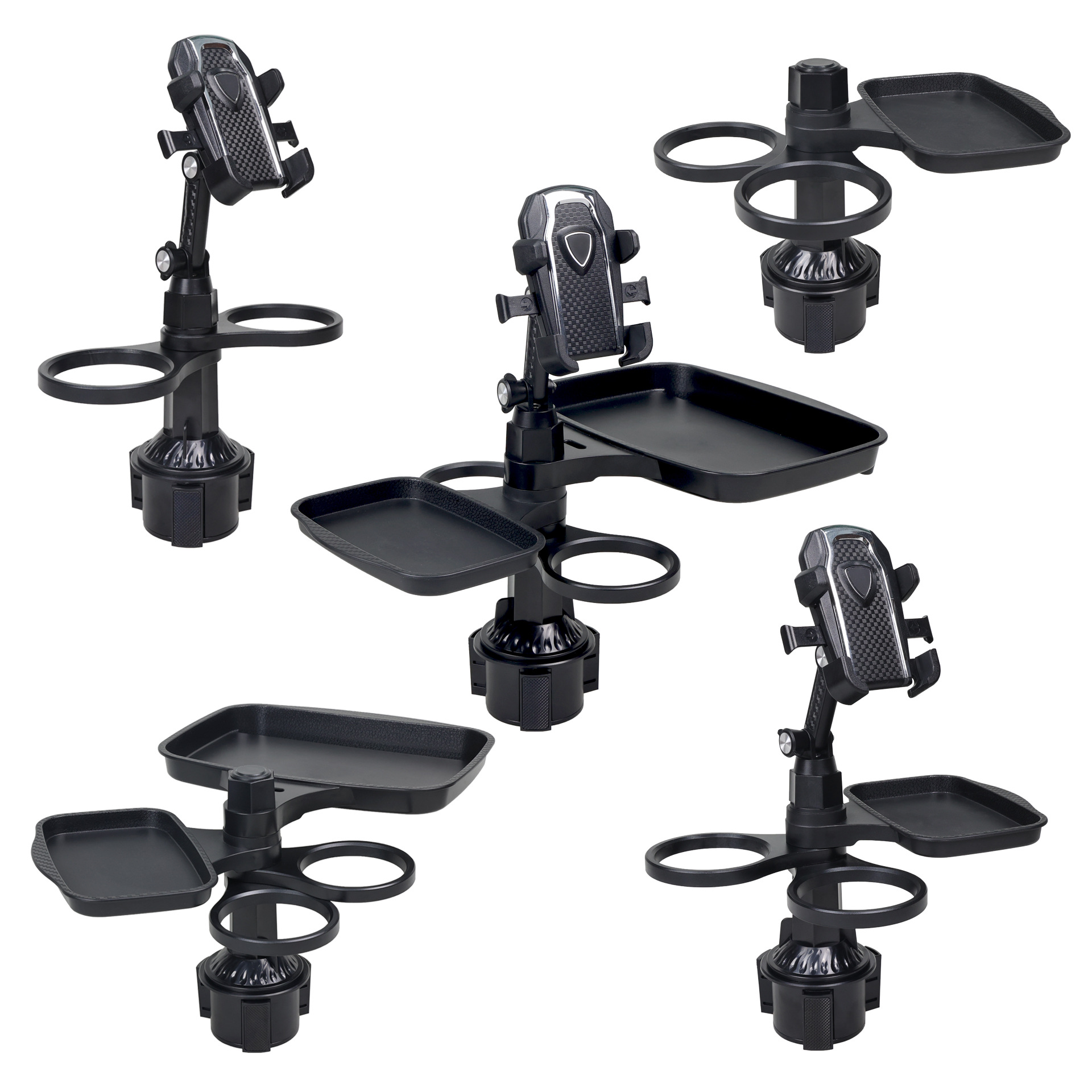 Newest 360 Degree Rotation Multifunctional Car Cup Holder Tray With Food Tray