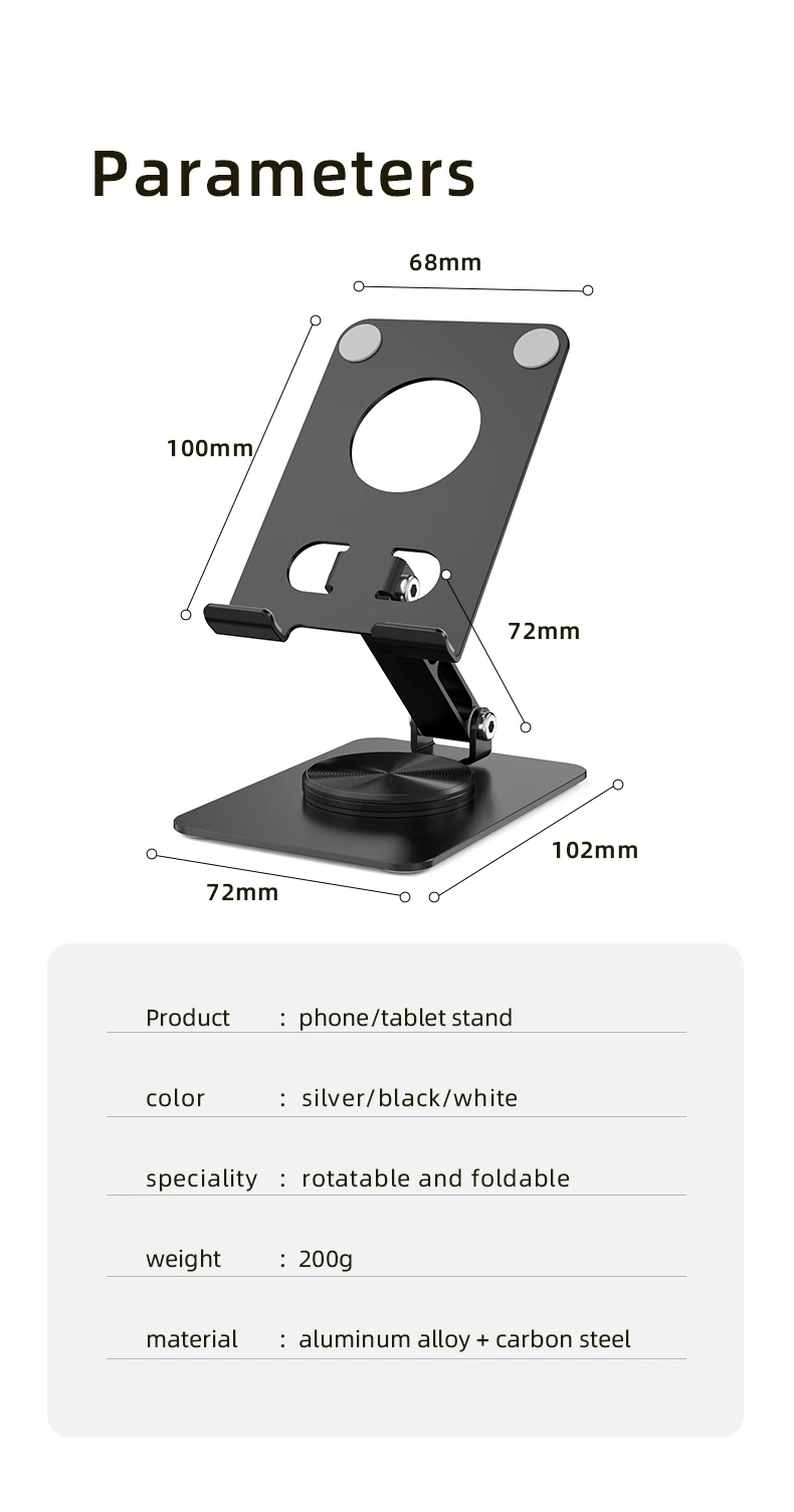 2024 Newest 360 Degree Rotatable Phone and Tablet Holders Support Stands