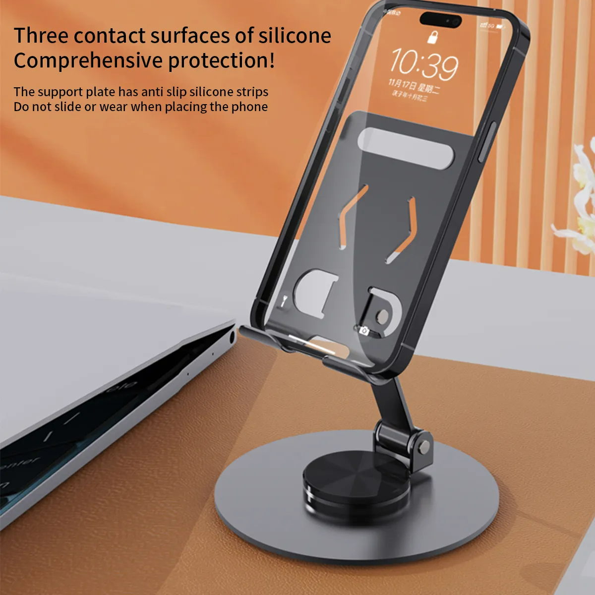 2024 Newest Phone Stand for Desk 360 Degree Rotatable Cell Phone Holder