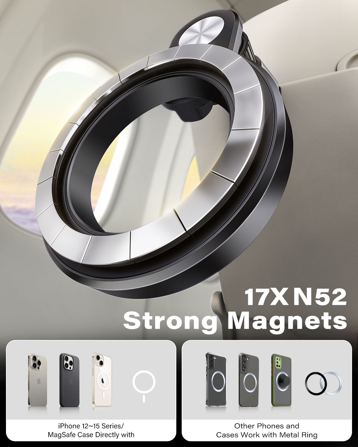  360-degree Rotatable Portable Magnetic Mobile Phone Live Broadcast Stand Live Streaming Holder
