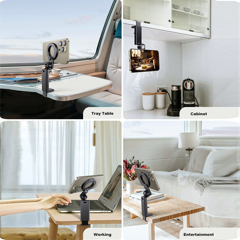  360-degree Rotatable Portable Magnetic Mobile Phone Live Broadcast Stand Live Streaming Holder