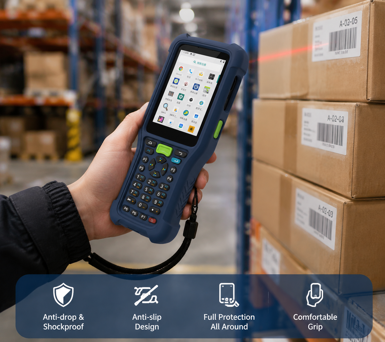 Anti-Slip Silicone Protective Case for Seuic AUTOID 5 1D/2D Barcode Scanner PDA Anti-Slip Silicone Protective Case for Seuic AUTOID 5 1D/2D Barcode Scanner PDA