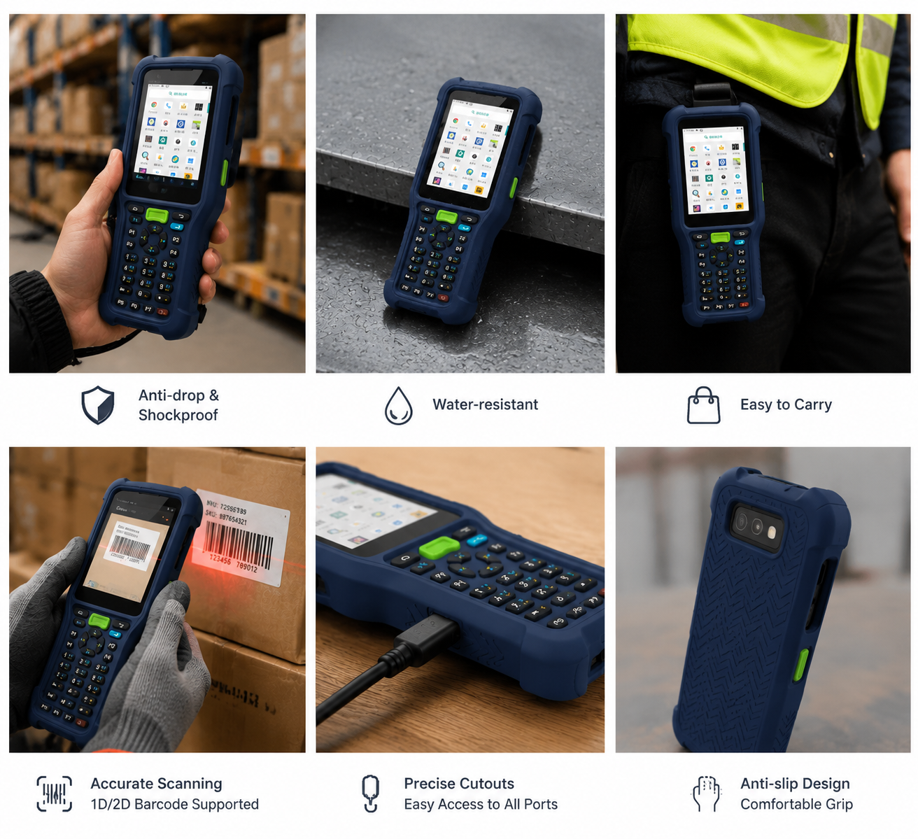 Anti-Slip Silicone Protective Case for Seuic AUTOID 5 1D/2D Barcode Scanner PDA Anti-Slip Silicone Protective Case for Seuic AUTOID 5 1D/2D Barcode Scanner PDA