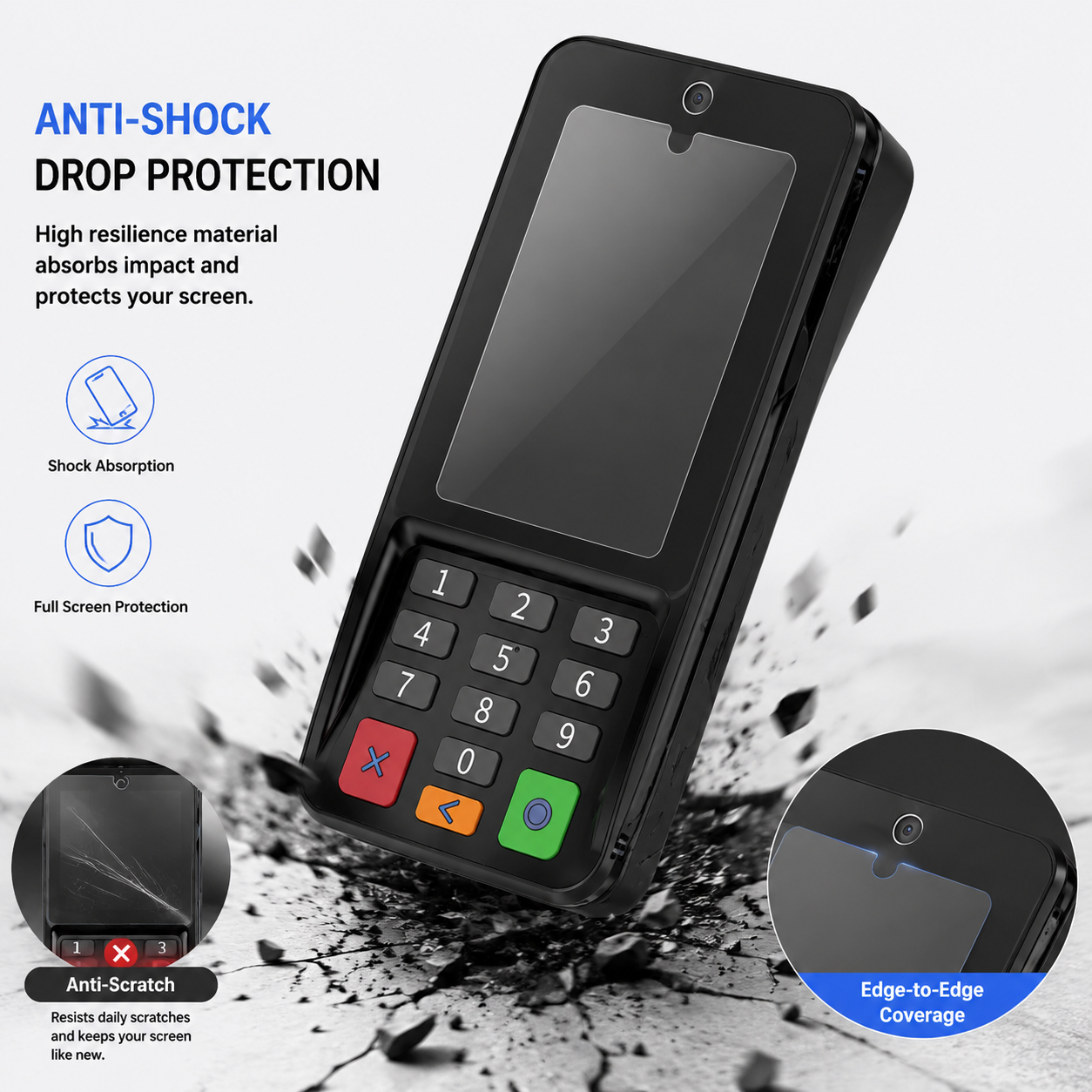 Custom Hydrogel Screen Protector for PAX A35 POS Terminal Anti-Scratch HD Clear Protective Film Custom Hydrogel Screen Protector for PAX A35 POS Terminal Anti-Scratch HD Clear Protective Film