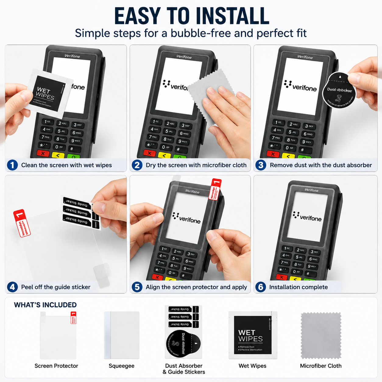 Custom Hydrogel Screen Protector for Verifone P400 POS Terminal Anti-Scratch Protective Film Custom Hydrogel Screen Protector for Verifone P400 POS Terminal Anti-Scratch Protective Film