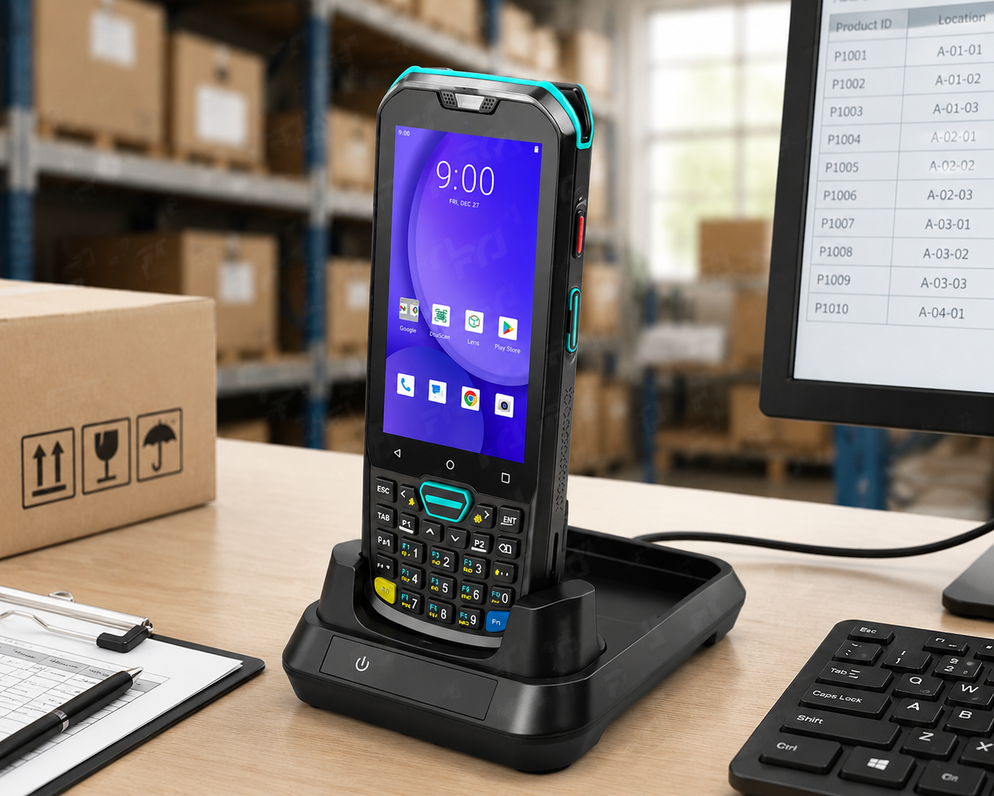 Single Slot Charging Cradle Dock Station for Handheld PDA Barcode Scanner Terminal