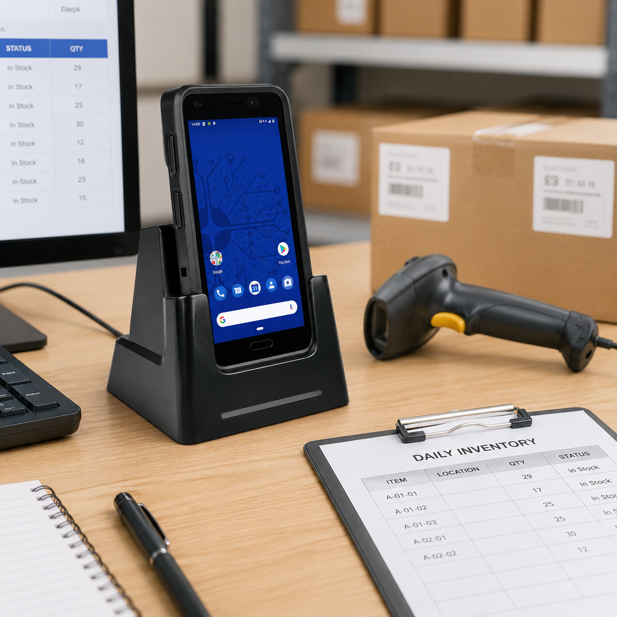 Single Slot Charging Cradle Dock for Android PDA Barcode Scanner and Handheld Terminal Single Slot Charging Cradle Dock for Android PDA Barcode Scanner and Handheld Terminal